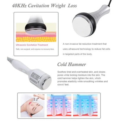 9 in 1 40k Cavitation Machine Plus EMS Pads - The Era of Beauty